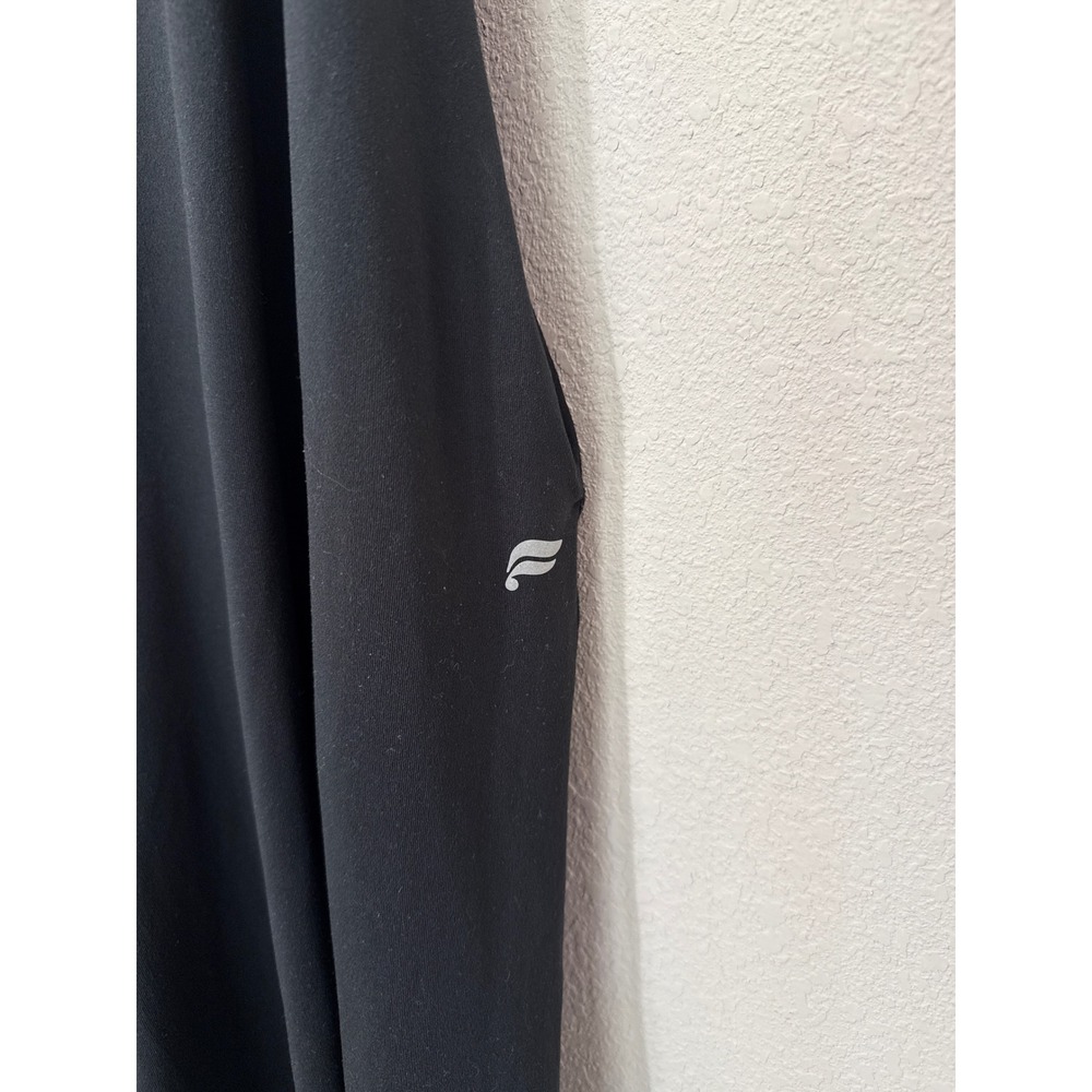 Fabletics Jumpsuit Womens XL Black Wide Leg Strappy Back Pockets Loungewear - Picture 10 of 10